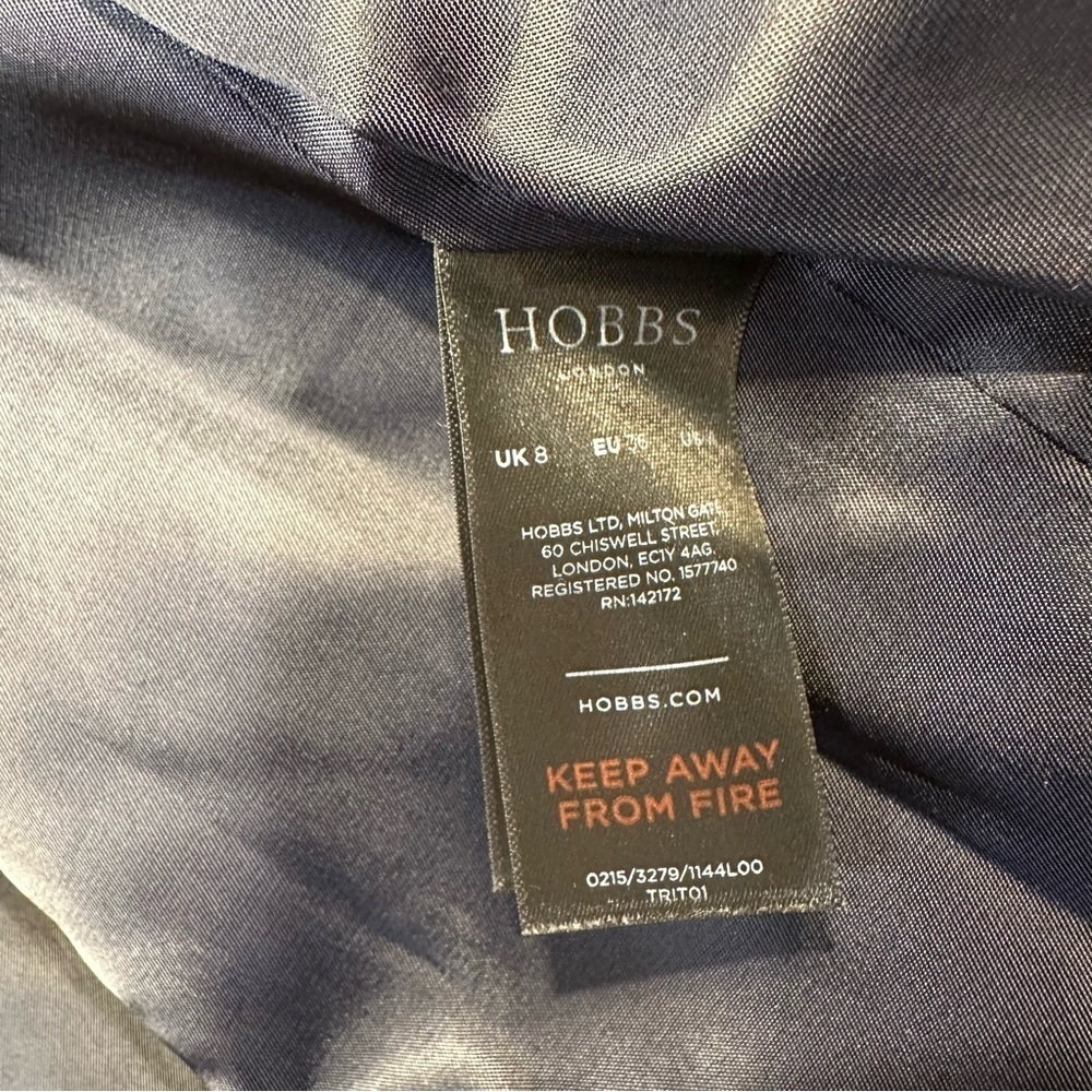 Hobbs London Belted Short Coat Green Womens Size 4 - Picture 8 of 8